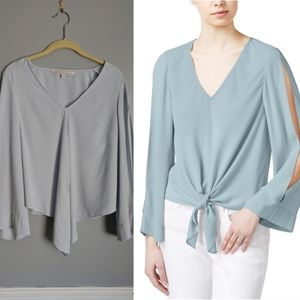 RACHEL Rachel Roy Tie Front Cold Shoulder Blouse